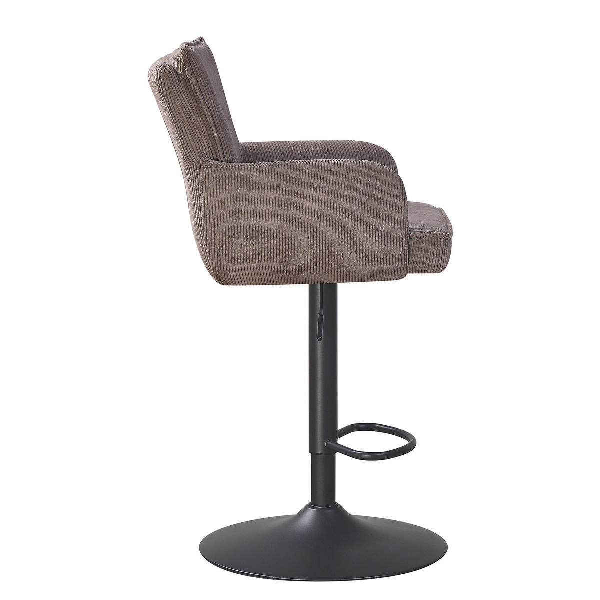 BARSTUHL - 2er-Set - Taupe/Schwarz, Textil/Metall (56/100/57cm) - home24
