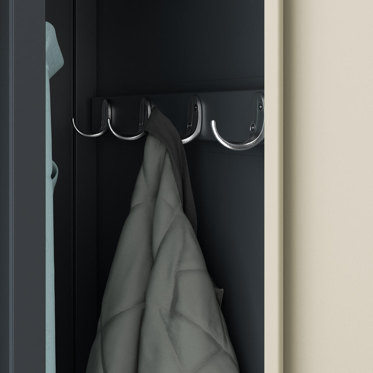 PERSONALSCHRANK KACPER 180x80x50 cm - Anthrazit/Sonoma Eiche, Metall (80/180/50cm) - Jan Nowak