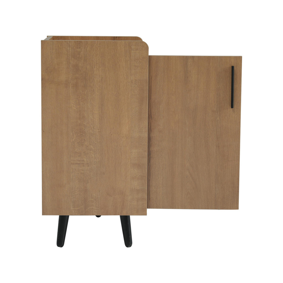 SCHUHBÄNK Schuhtruhe 3 Türen Stauraum Metallgriffe Modern - Naturfarben, Holzwerkstoff (100/68.5/34cm) - FLIEKS