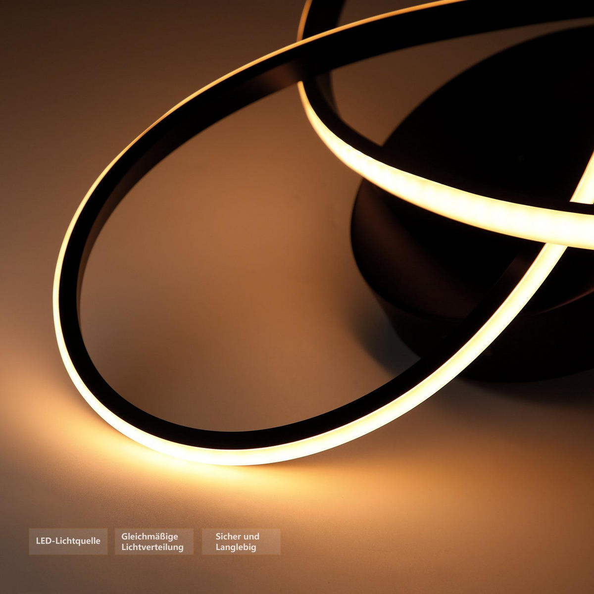 LED-DECKENLEUCHTE Weydenwacht 14/18/40 cm - Schwarz, Metall (40/14/18cm) - ZMH