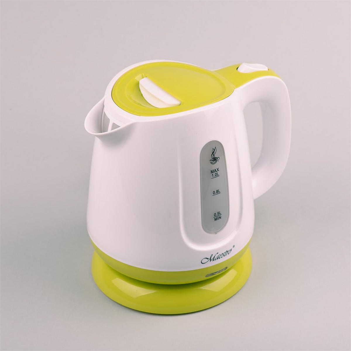 WASSERKOCHER ELEKTRISCH Weiß 14.5/14.5/19.5 cm MR013GREEN - Weiß, Kunststoff (14.5/19.5/14.5cm) - Maestro 