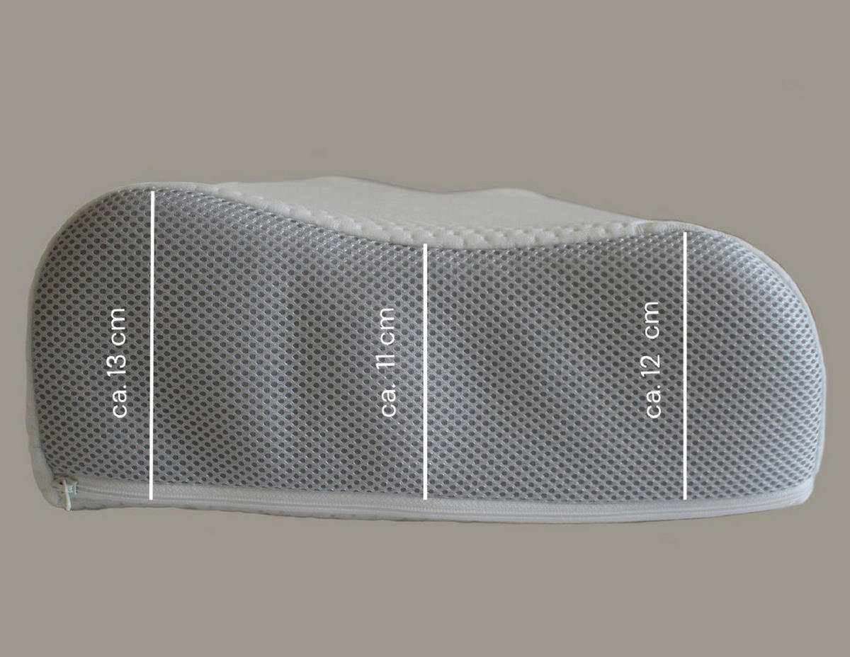 NACKENSTÜTZKISSEN Beasleep III Gelschaum - Weiß, Textil (33/63cm) - Bonvionn
