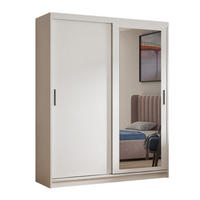 SCHWEBETÜRENSCHRANK Henry 120 cm mit Spiegel 2-türig, weiß - Weiß, Kunststoff (120/205/60cm) - Margaret Hadas24