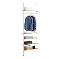 KLEIDERSTÄNDER Weiß-Natur - Weiß, Holzwerkstoff/Kunststoff (97/262/24cm) - SoBuy