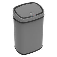SENSORMÜLLEIMER 68L - Grau, Metall (29.5/78/40.5cm) - SVITA