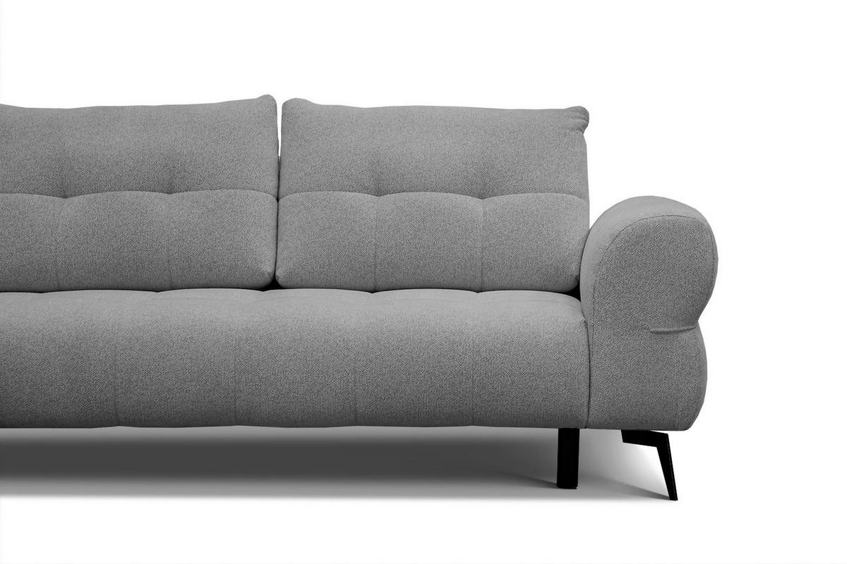 ECKSOFA SALVINI 4-Sitzer, grau - Schwarz/Grau, Holzwerkstoff/Textil (158/292cm) - Courtois Laville