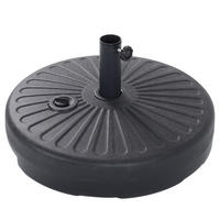 SONNENSCHIRMSTÄNDER Sonnenschirmfuß aus PP in Schwarz mit dekorativem Muster round befüllbar wetterfest standfest Ø56 × 30 cm befüllt bis zu 28 kg - Schwarz, Kunststoff (56/30cm) - Livingandhome