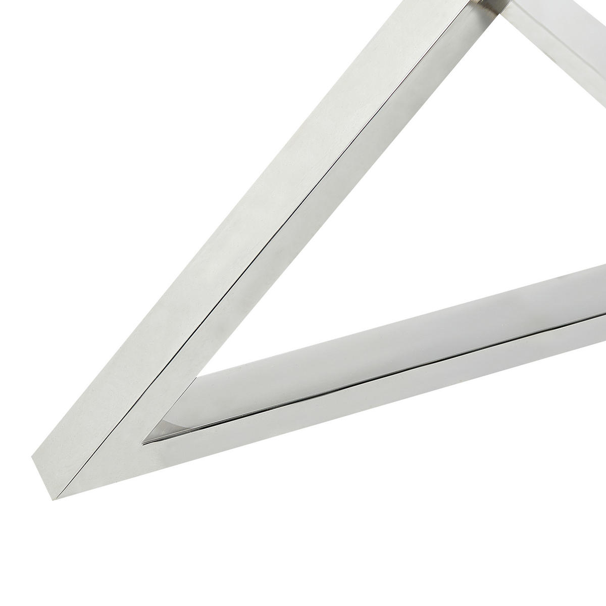 ESSTISCH 105/75 cm Transparent, silberfarben Rund Bosco - Transparent, Glas (105/105/75cm) - Beliani