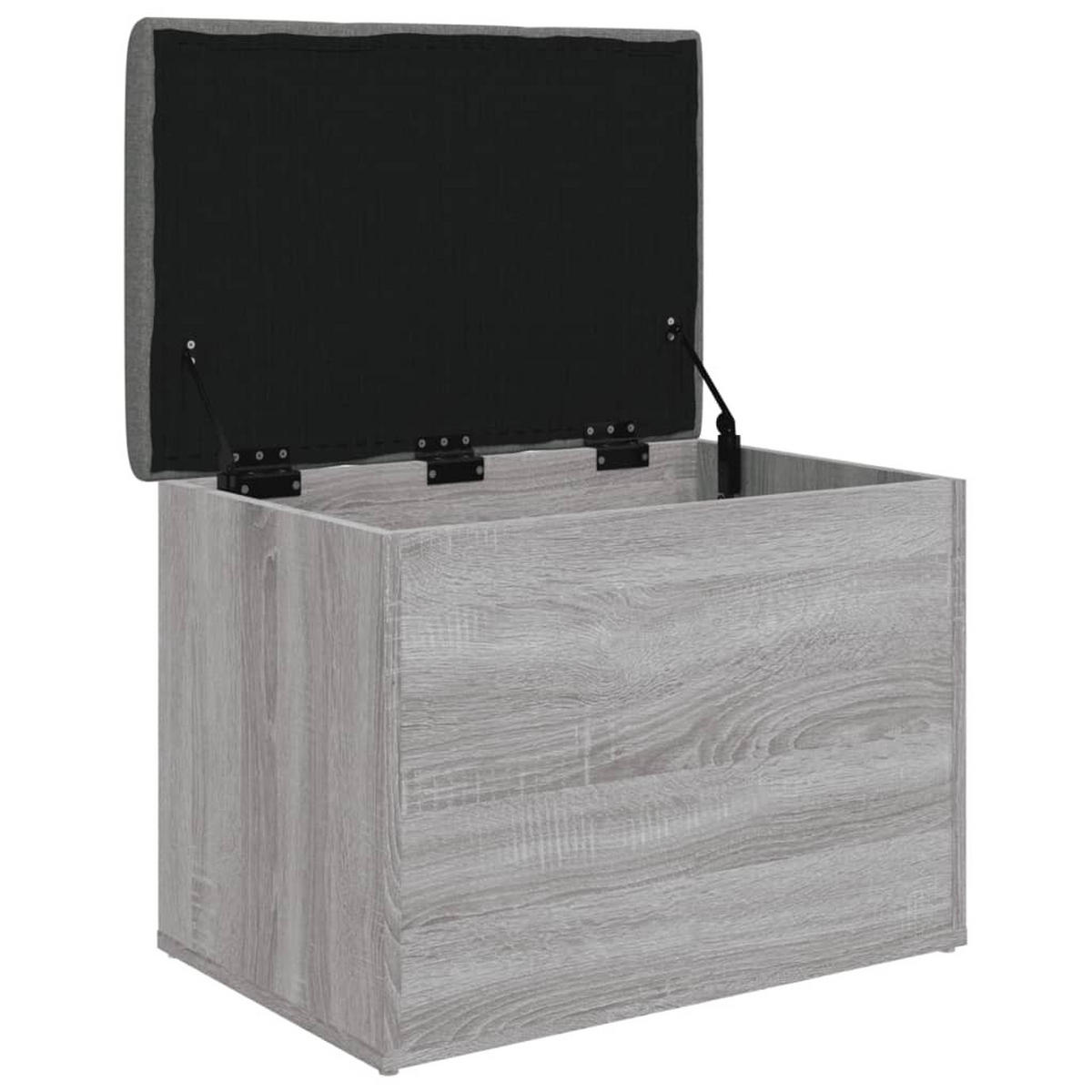 SITZBANK Jona mit Stauraum Grau Sonoma 62x42x45 cm - Grau, Holz (62/45/42cm) - DELUKE