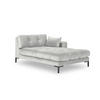 CHAISELONGUE rechts Mamaia aus Samt silber - Silberfarben, Textil (102/75/185cm) - Micadoni
