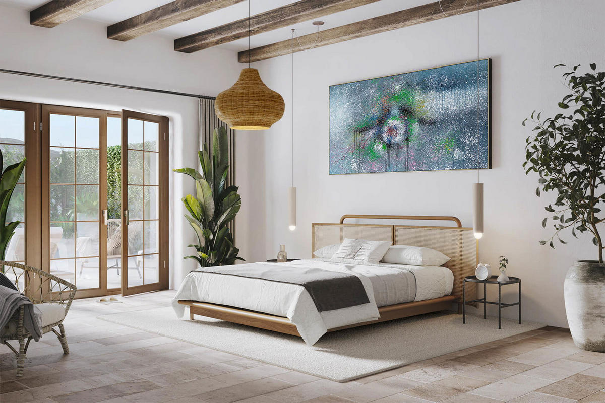 ÖLGEMÄLDE XXL Grün 200/100 cm - Grün, Holz/Textil (6.68/100cm) - KUNSTLOFT
