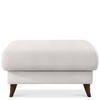 HOCKER GUSTAVO Bouclé, Weiß - Weiß, Holz/Holzwerkstoff (92/49/92cm) - KONSIMO®