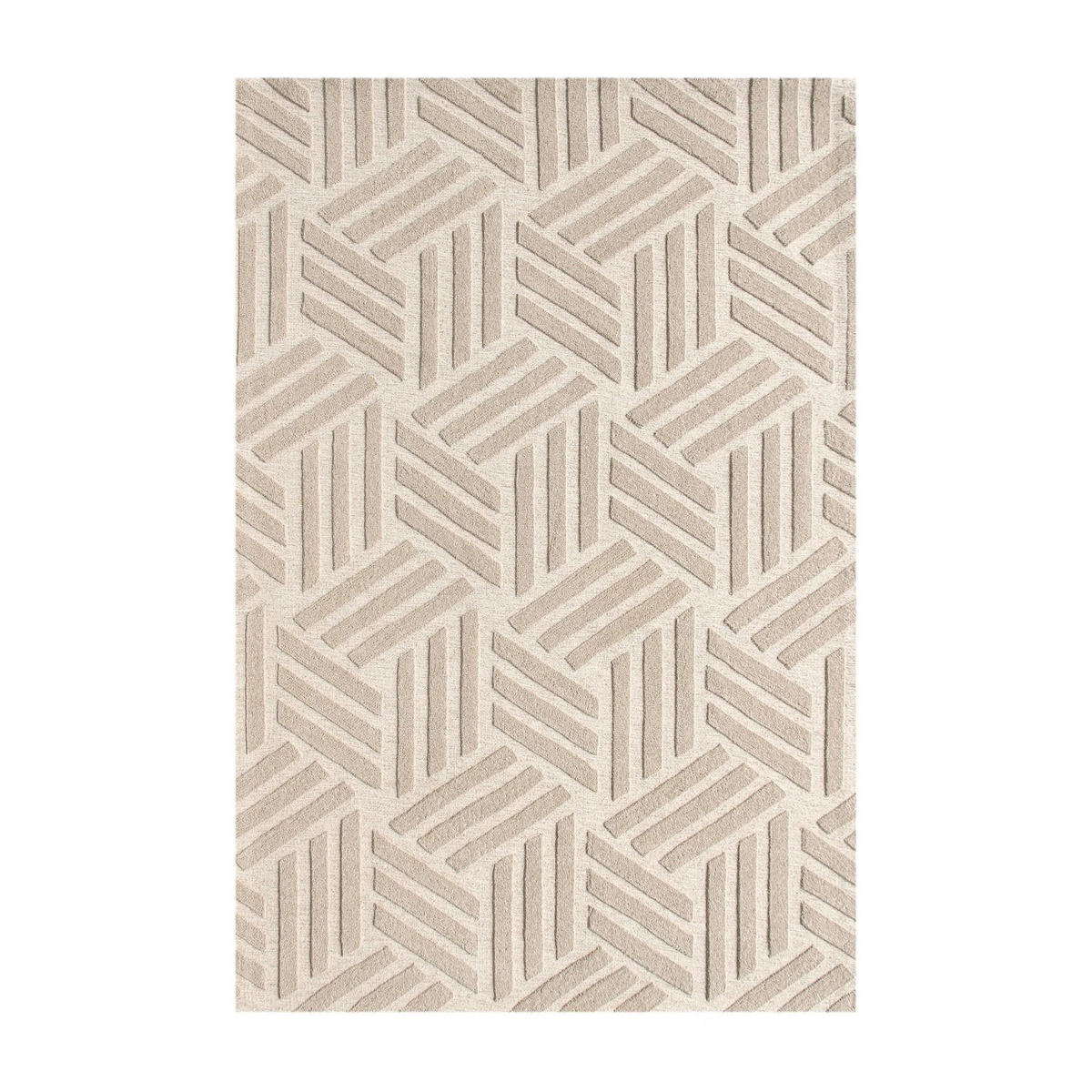 TEPPICH handgefertigt Natur beige - Beige, Naturmaterialien (120/170cm) - AFK Living
