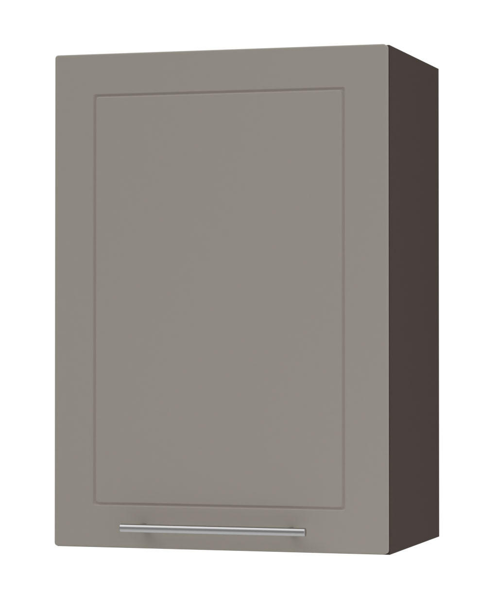 KÜCHENHÄNGESCHRANK Kvantum W2/50 Beige Matt / Lava Matt 50 / 32,5 / 72cm - Dunkelgrau/Beige, Holz/Holzwerkstoff (50/72/32.5cm) - Feldmann-Wohnen