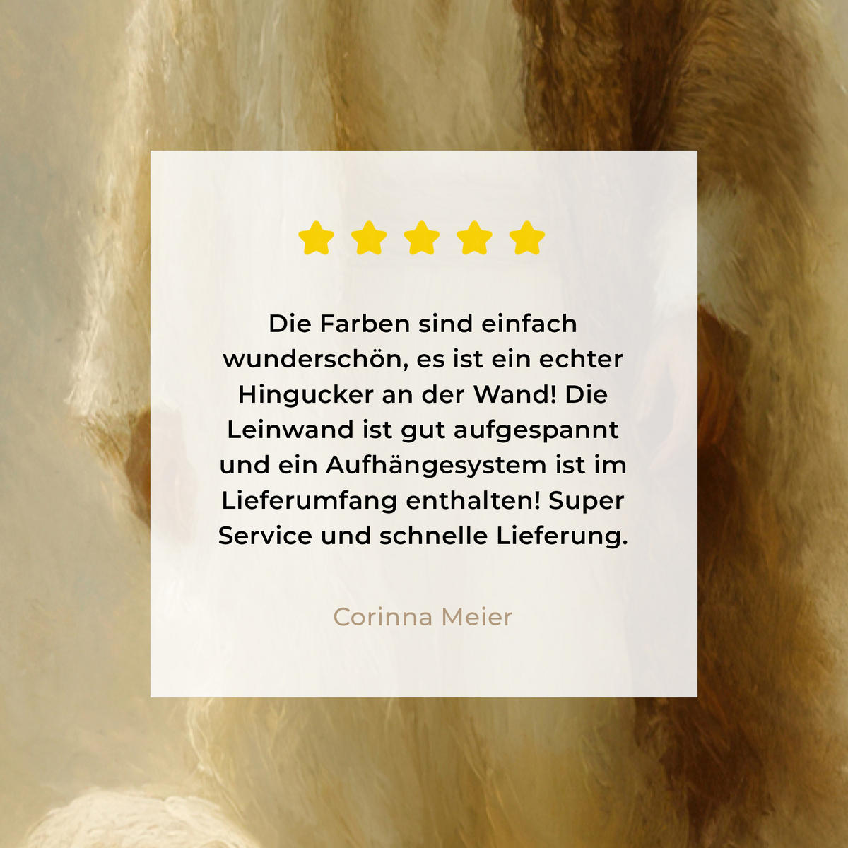 LEINWANDBILD Schaf - Jesus - Pinselstriche - Abstrakt Deko Groß 90x140 cm - Sandfarben, Textil (90/140cm) - MuchoWow