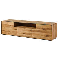 LOWBOARD Wildeiche 201x53x55 natur geölt STARNBERG #12 - Naturfarben, Holz (201/55/53cm) - Massivmoebel24