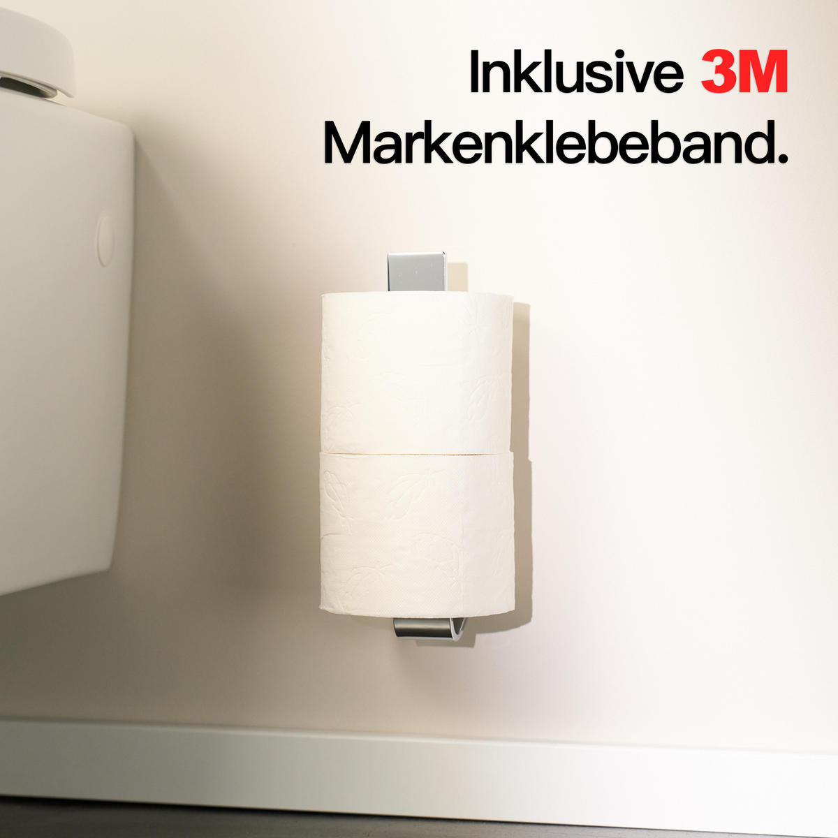 TOILETTEN ERSATZROLLENHALTER OHNE BOHREN - Chromfarben, Metall (3.4/23/6cm)