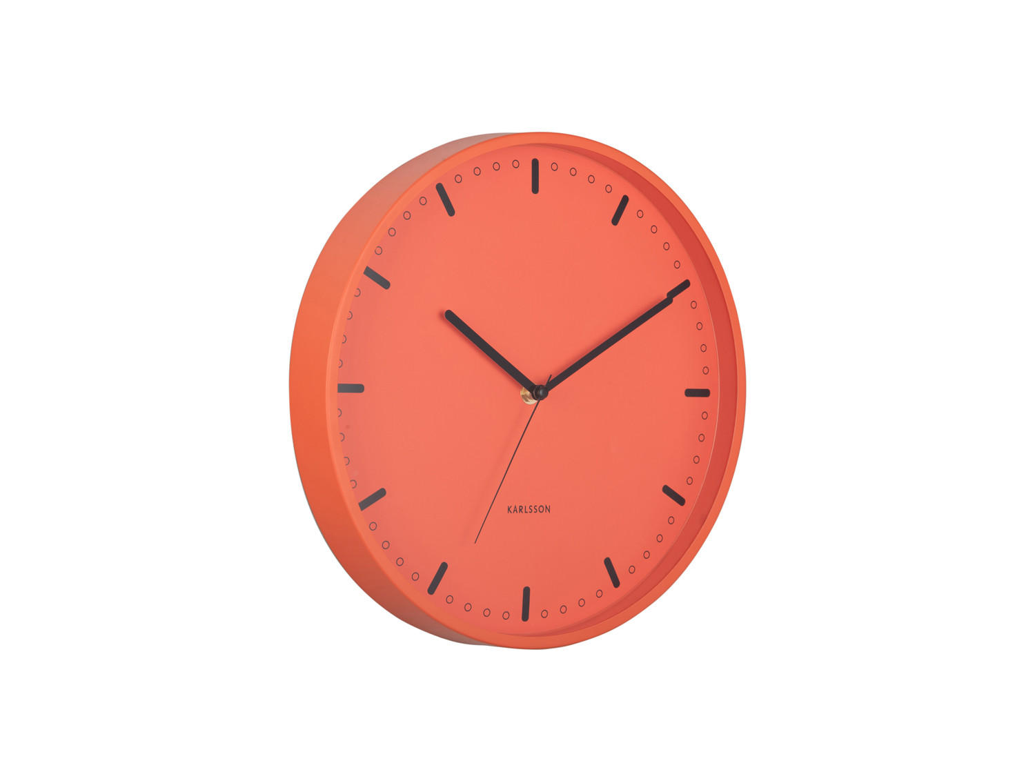 WANDUHR Cool Retro Orange 4/30/30 cm - Orange, Metall (30/30/4cm) - Karlsson