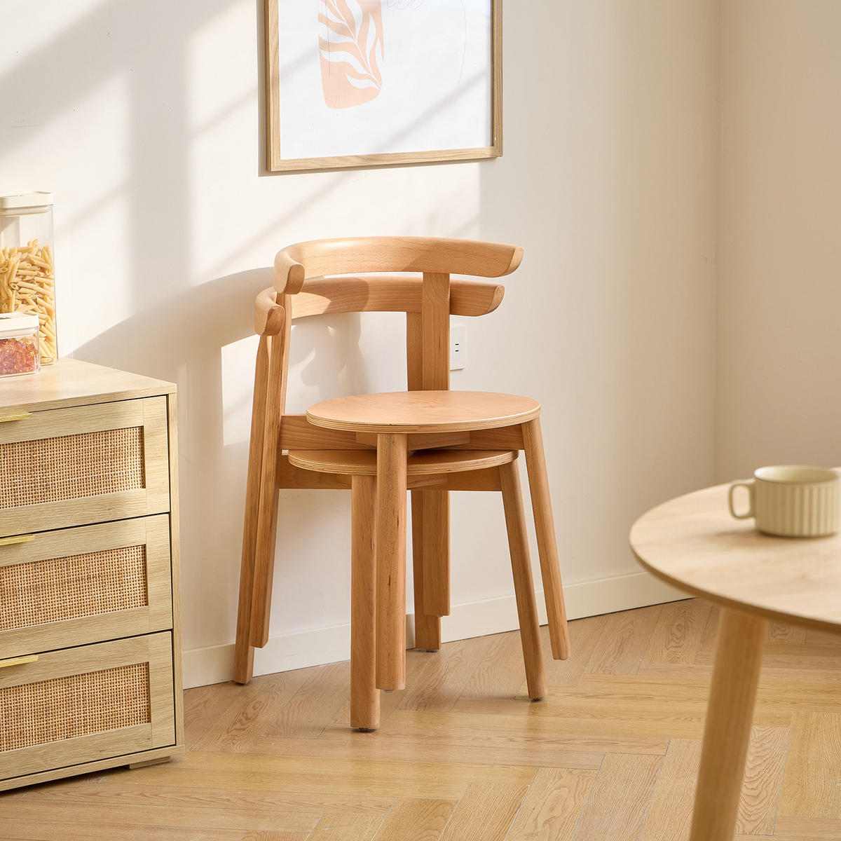 STUHL 2er-Set Holz Braun - Braun, Holz (51/75/49cm) - Nordlys