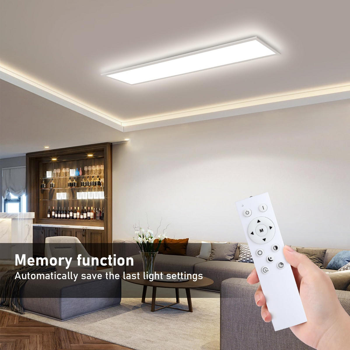 DECKENLEUCHTE PA1041FW LED Panel Dimmbar 100/25/3.9 CM - Weiß, Metall (100/25/3.9cm) - LOVHAUS