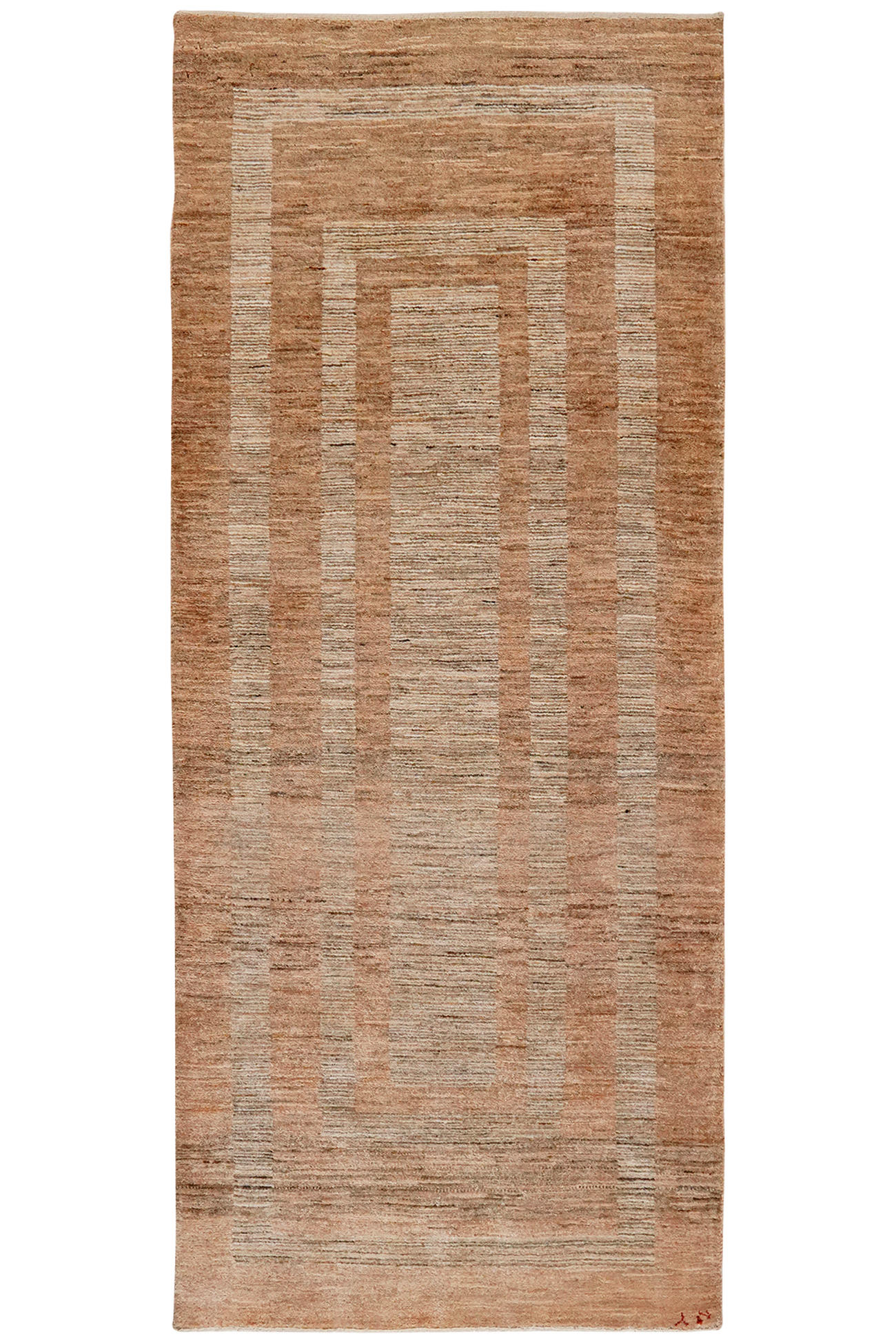 TEPPICH Rizbaf Braun 197/82 cm Schurwolle - Braun, Textil (82/197cm) - Looma