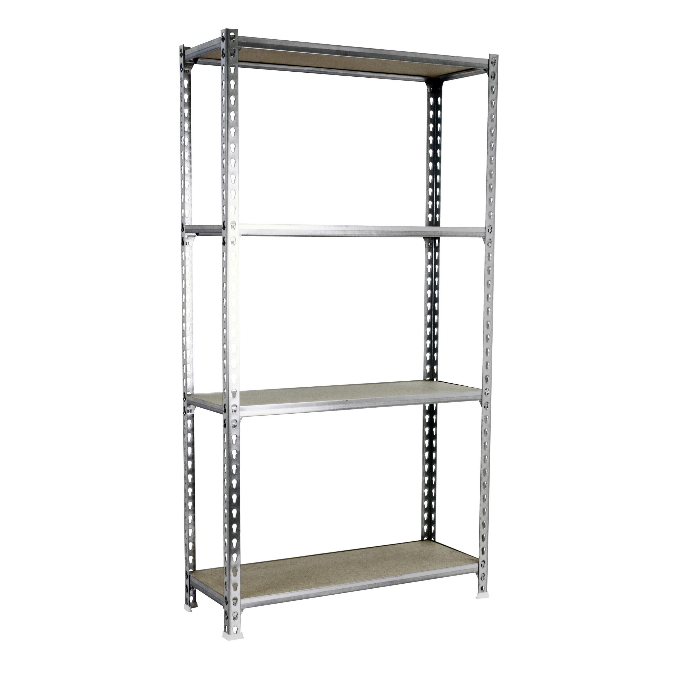 SCHWERLASTREGAL Mid Muli HxBxT 150 x 120 x 50 cm 4 Fachböden Fachlast 200 kg Verzinkt - Silberfarben, Metall (120/150/50cm) - PROREGAL