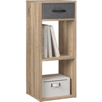 BÜCHERREGAL mit 3 Ebenen, 32.4x80x30 cm, Helle Eiche - Eichefarben, Holzwerkstoff/Textil (32.4/80/30cm) - Woltu