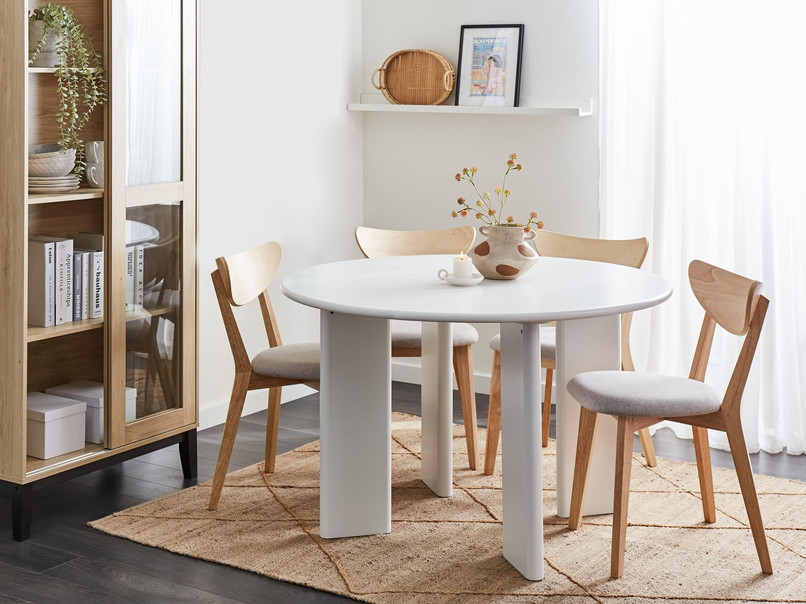 ESSTISCH 120/120 cm Weiß Cosmo - Weiß, Holzwerkstoff (120/120/75cm) - Beliani