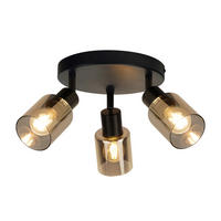 DECKENSTRAHLER Scheinrich 18/18/20 cm - Schwarz, Metall (20/18/18cm) - ZMH