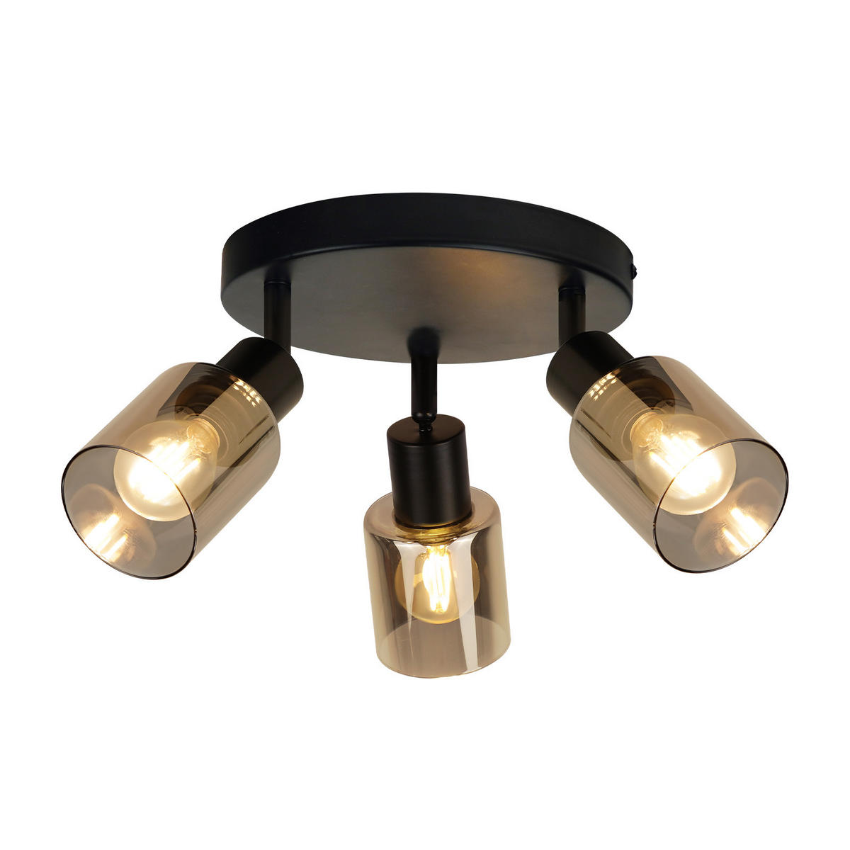 DECKENSTRAHLER Scheinrich 18/18/20 cm - Schwarz, Metall (20/18/18cm) - ZMH