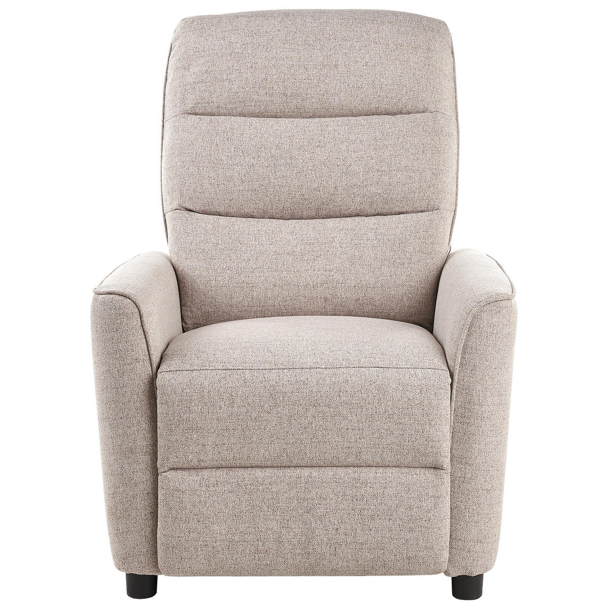 FERNSEHSESSEL mit Fußstütze Stoff Beige Sande - Taupe, Textil (76/102/83cm) - Beliani