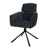 ARMLEHNENSTUHL - Drehbar - Chenille / Eisen - Anthrazit, Textil/Metall (60/92/64cm) - home24