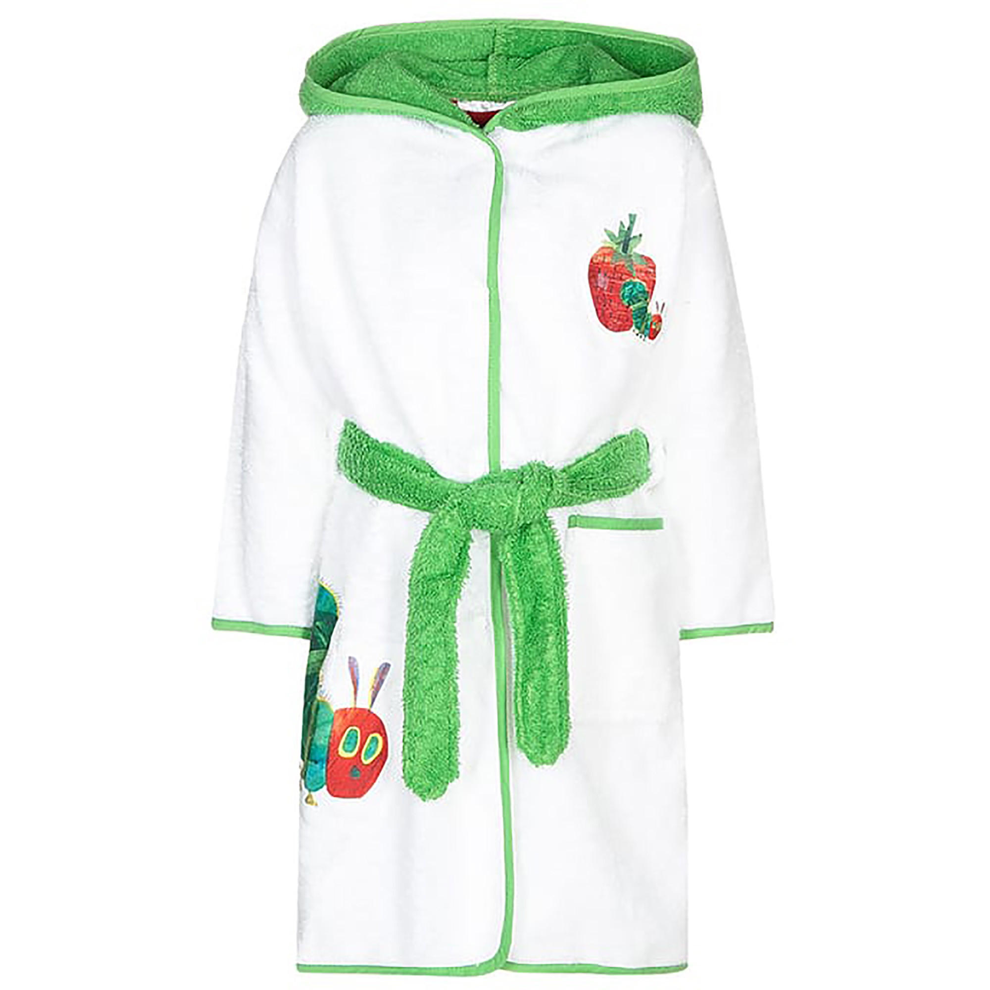 KINDERBADEMÄNTEL KINDER DIE KLEINE RAUPE NIMMERSATT WEISS - Weiß, Textil (116null) - Smithy