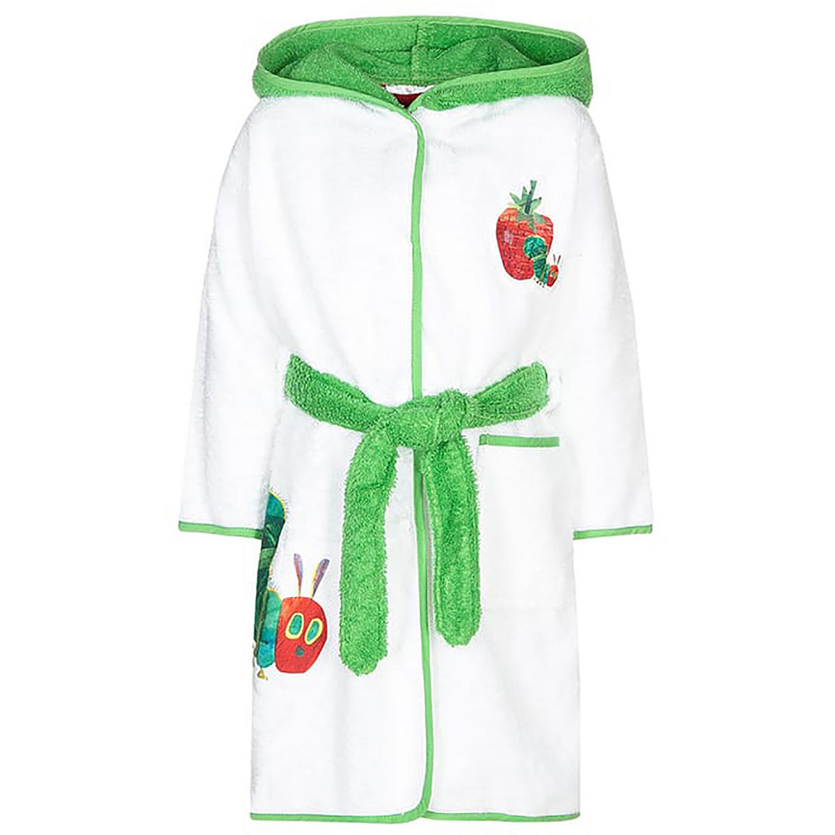 KINDERBADEMÄNTEL KINDER DIE KLEINE RAUPE NIMMERSATT WEISS - Weiß, Textil (116null) - Smithy