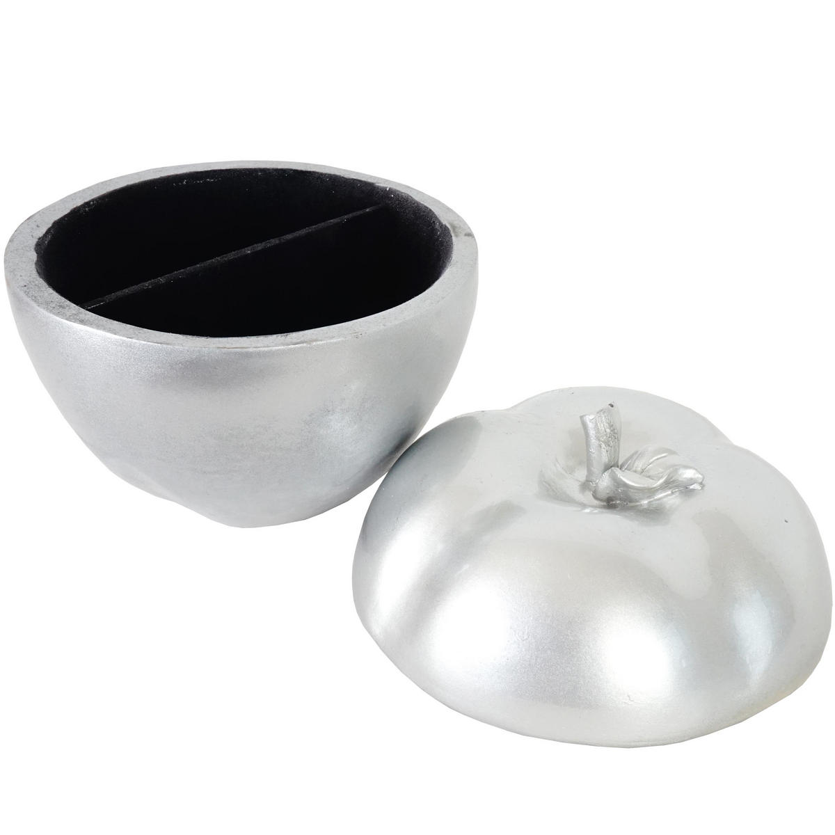 SCHMUCKDOSE APFEL Silber - Silberfarben, Stein (19/21/19cm) - MCW