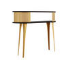 KONSOLENTISCH Roenni Oval Gold - Goldfarben/Schwarz, Holzwerkstoff/Metall (100/25/86cm) - MIRJAN24