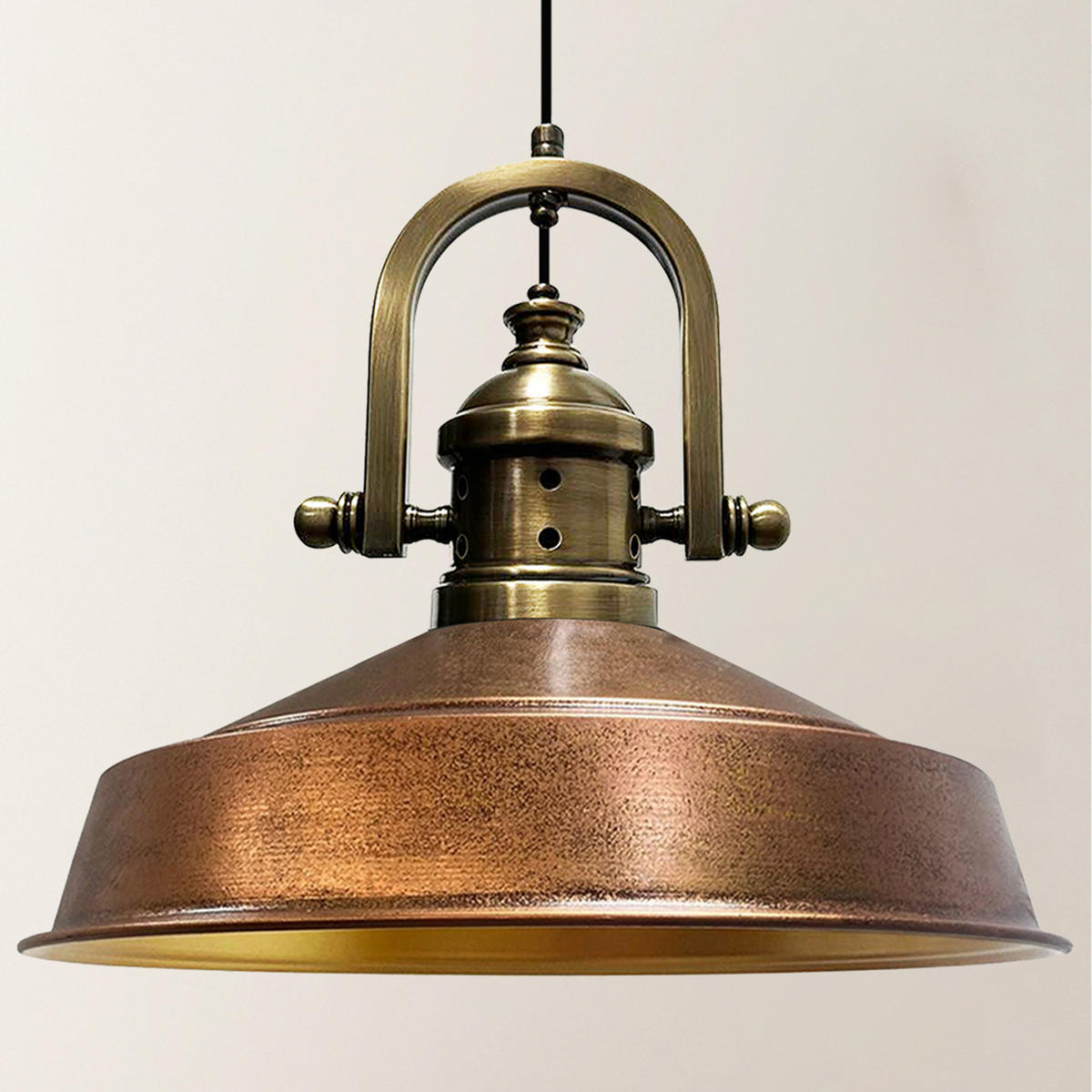 HÄNGELAMPE Industrial Asletl-Marine Vintage 41/33 cm - Kupferfarben, Metall (33/41/32cm) - Bamyum