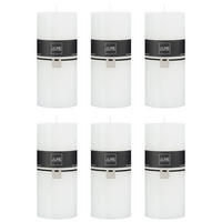 DUFTKERZE ZART - Weiß - XXL - 150 Std. - 6er set - Weiß, Paraffin (10/20cm) - J-Line