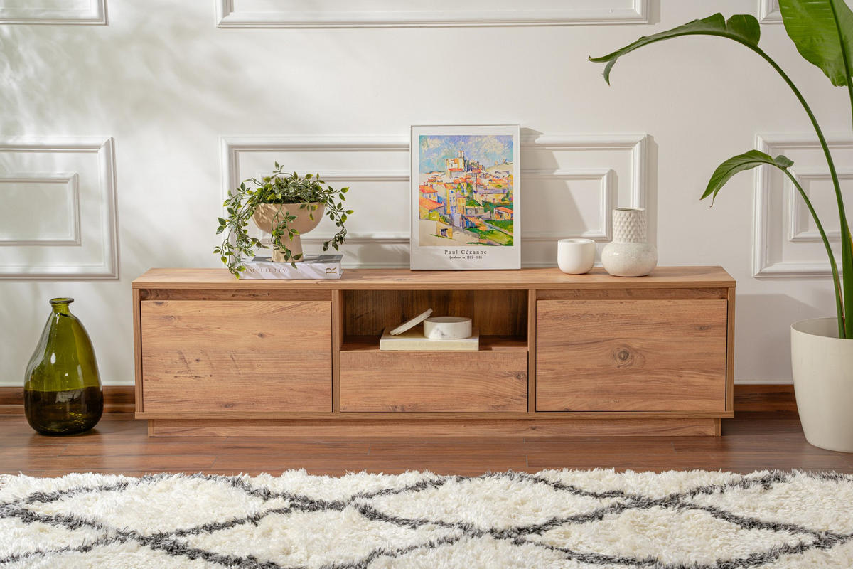 TV-MÖBEL Vanguard Kiefer Atlantik - Braun, Holz (160/42/29cm) - Habitat Garten