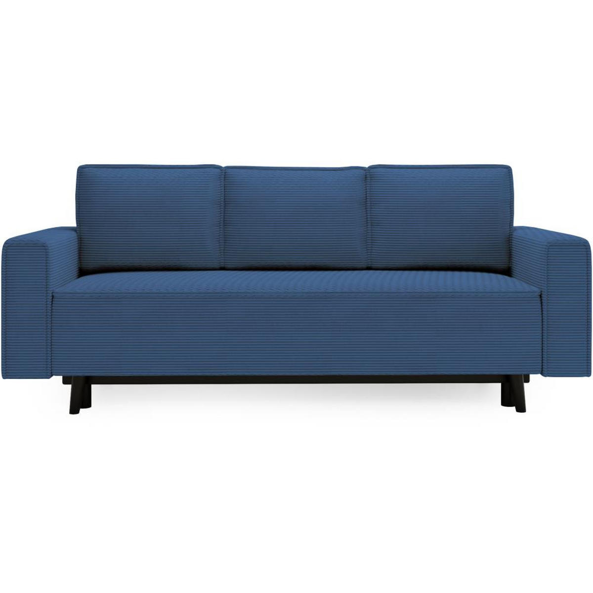 3-SITZER SOFA Monte mit Schlaffunktion blau - Dunkelblau, Textil (225/73/95cm) - Beautysofa
