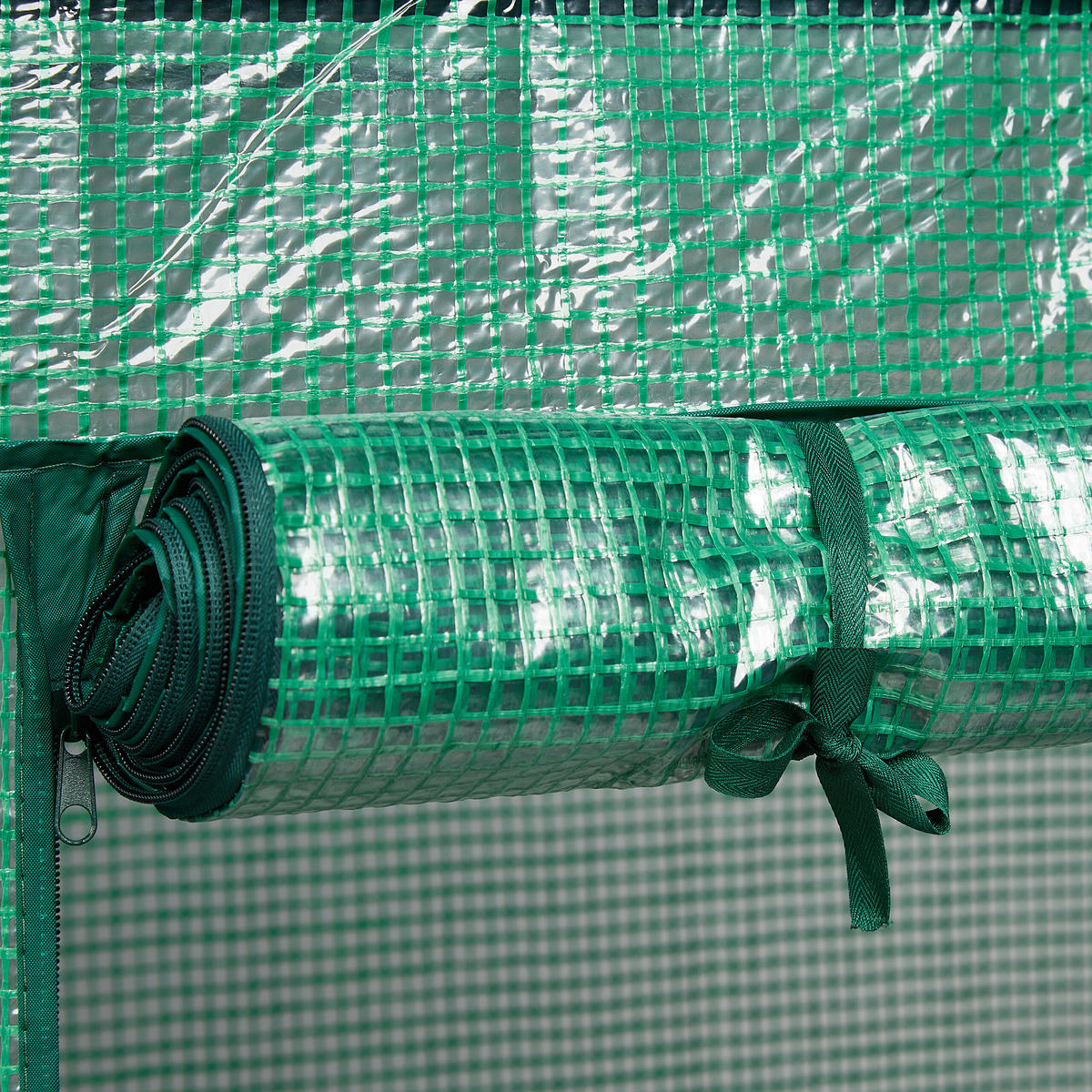 GEWÄCHSHAUS Transparent Tomaten - Grün, Kunststoff/Metall (100/150/50cm) - Relaxdays