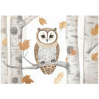 TAPETE Kinderzimmer Tiere Eule 150x105 - Multicolor, Papier (150/105cm) - Wallarena