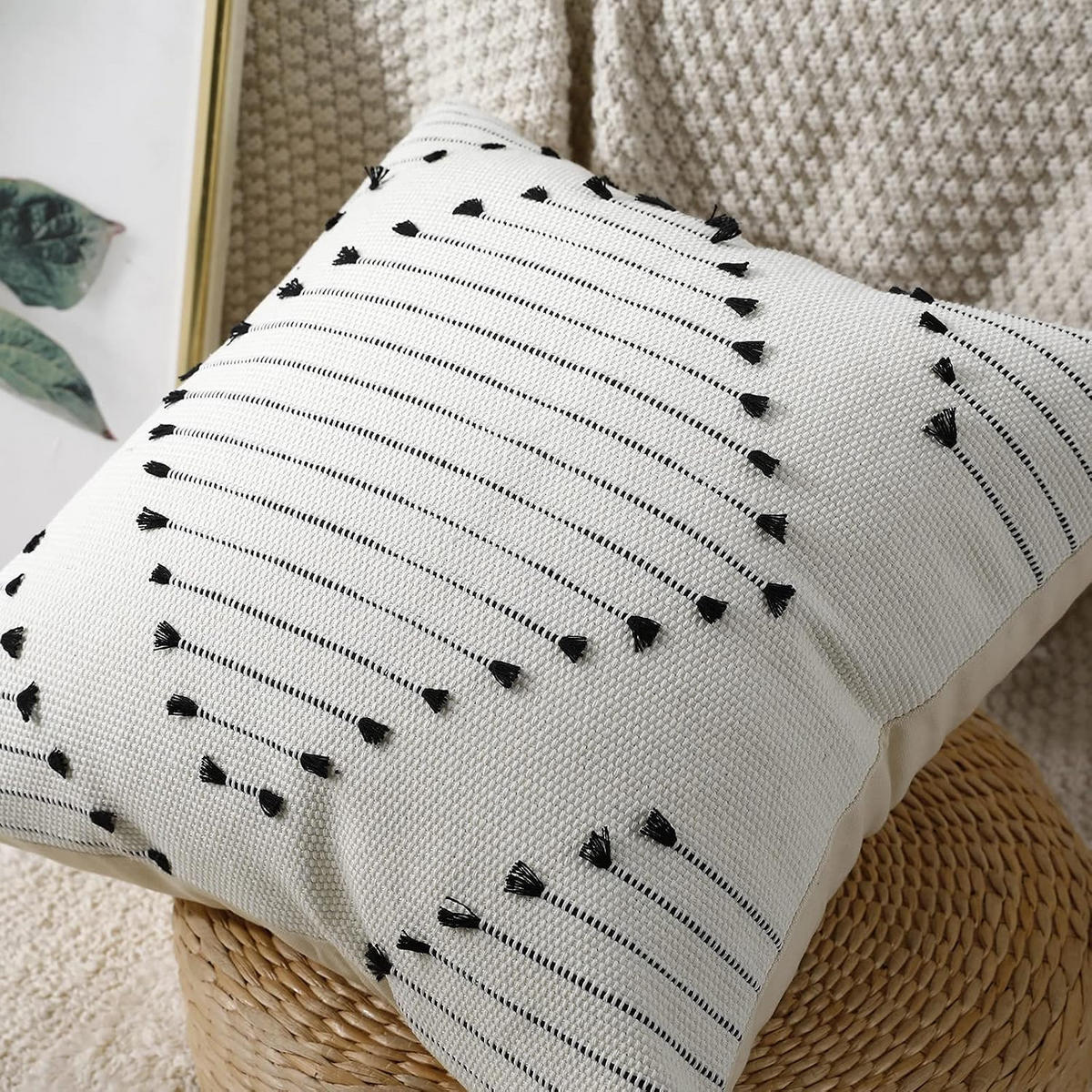 KISSENBEZUG – ohne Füllung – weiß – 45 x 45 cm – 2 Stück - Weiß, Textil (45/45cm)