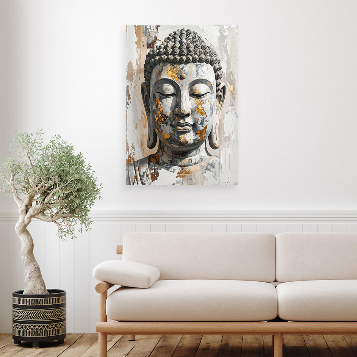 LEINWANDBILD Zen und Orientalisch 80x120cm - Beige, Textil (80/120cm) - Feeby