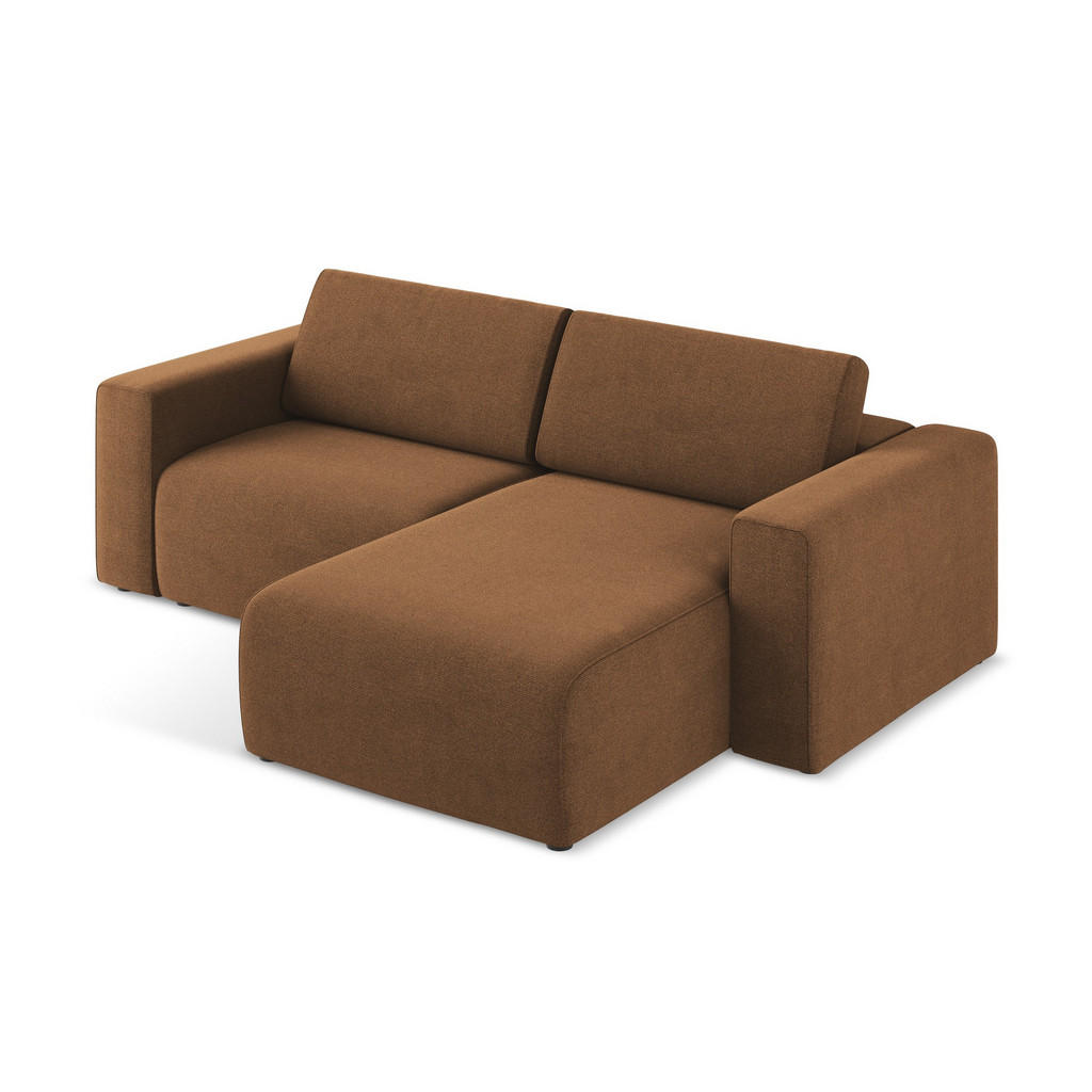 Thumbnail - Makamii Ecksofa, Terra cotta, Textil, 3-Sitzer, Füllung: Schaumstoff, L-Form, Ottomane rechts, 224x167 cm, Made in EU, W...