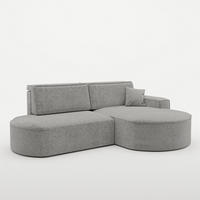 ECKSOFA Venedig Mit Schlaffunktion - Grau, Holzwerkstoff/Textil (278/179cm) - Fun Möbel