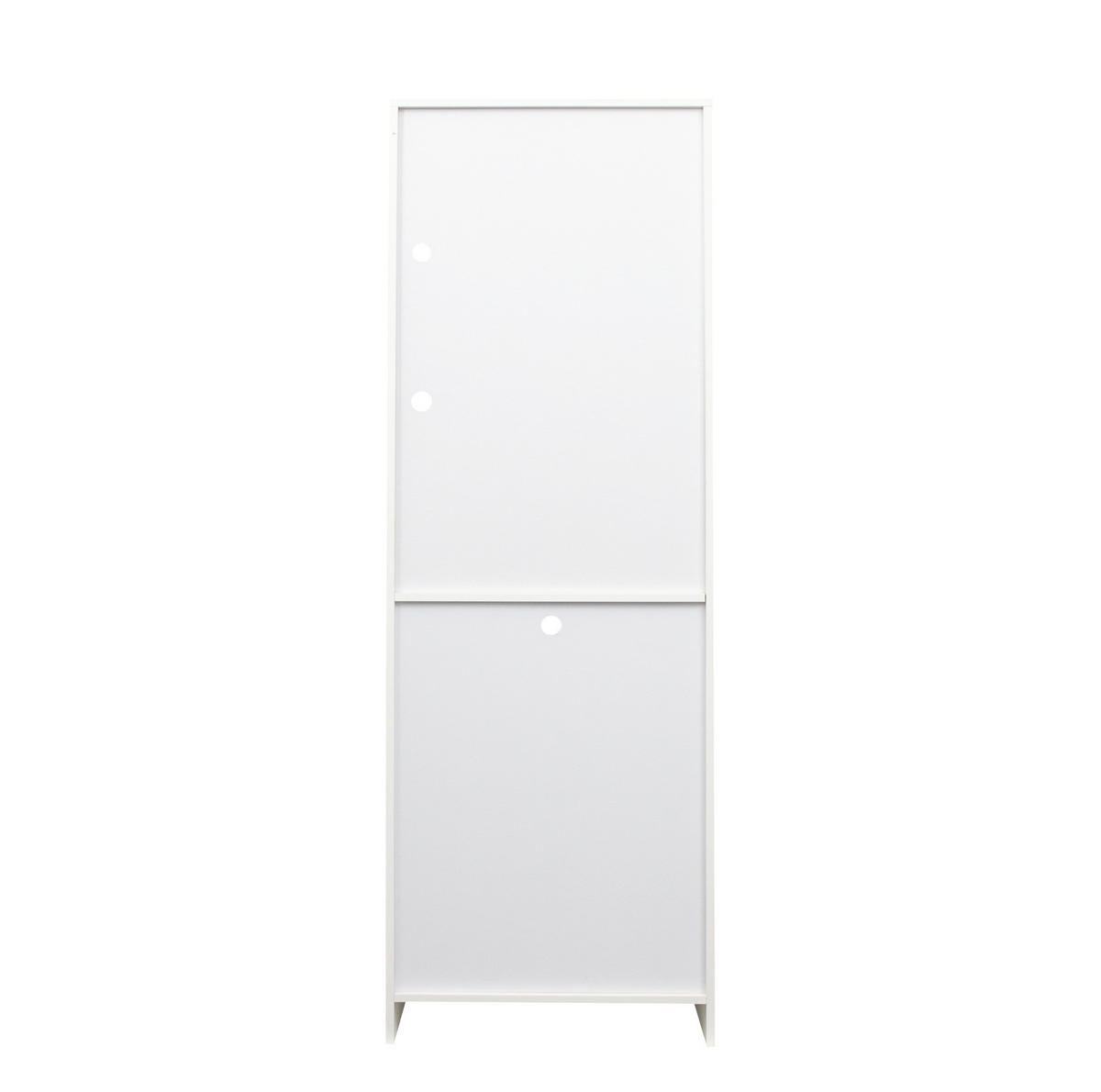 VITRINE, Weiß Hochglanzfront mit 16-Farben USB-LED, 2 Glasböden, 50/40/180 cm, Weiß - Weiß, Holzwerkstoff (40/180/50cm) - Modfu