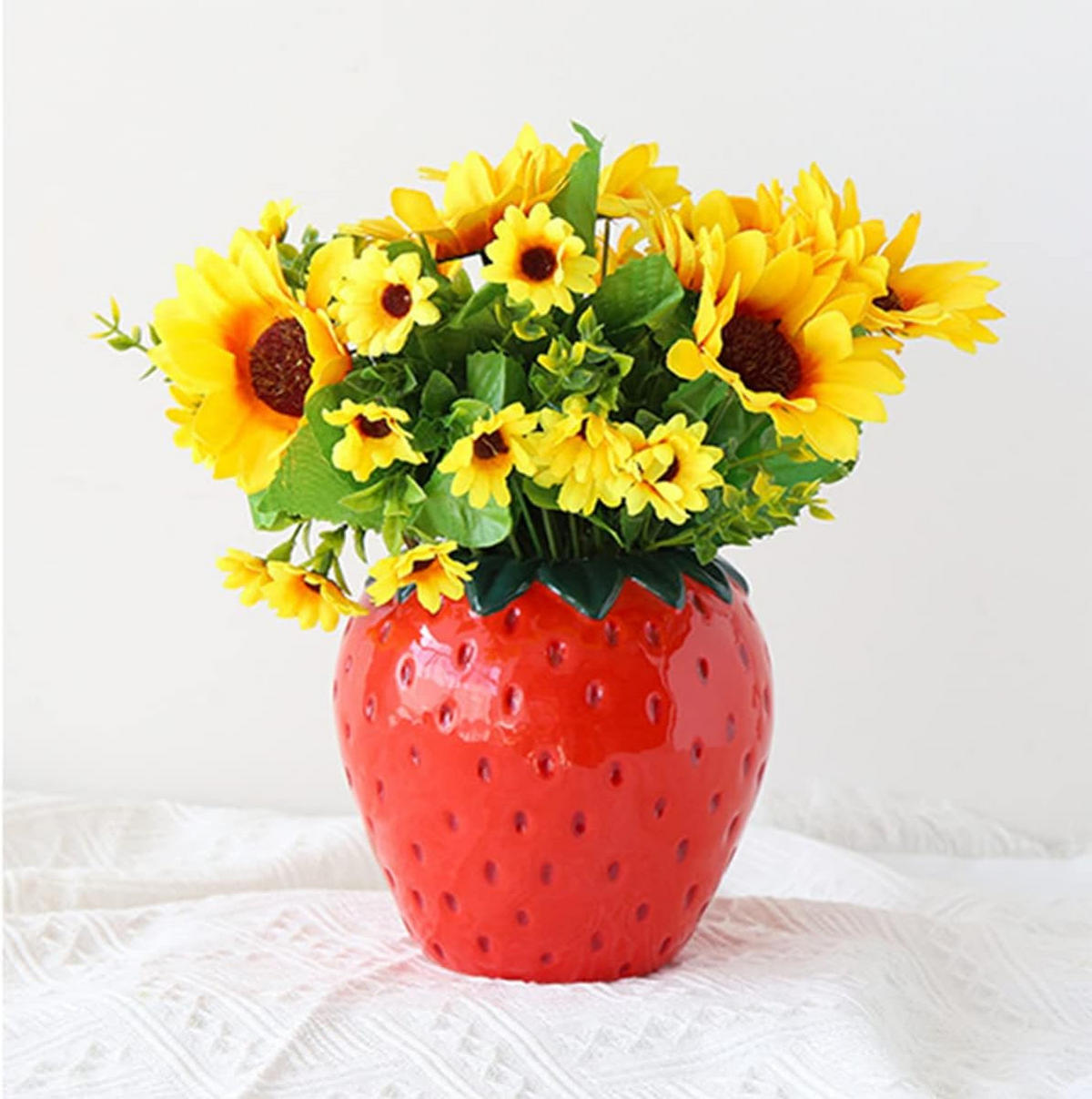 VASE 15 cm Keramik - Rot, Keramik (15cm) - LIBRATON