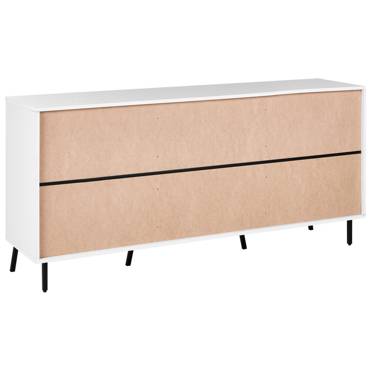 SIDEBOARD se 2 dveřmi Bílý Blackpool - bílá, kompozitní dřevo (160/76/39cm) - Beliani
