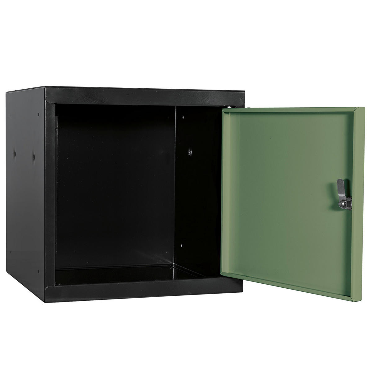 SCHLIESSFACHWÜRFEL Blocky mit Zylinderschloss + 2 Schlüssel 40x40x40cm Anthrazit/Resedagrün - Anthrazit/Grün, Metall (40/40/40cm) - PROREGAL